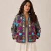 1 Lakshmi Jacket. Gris violáceo con flores