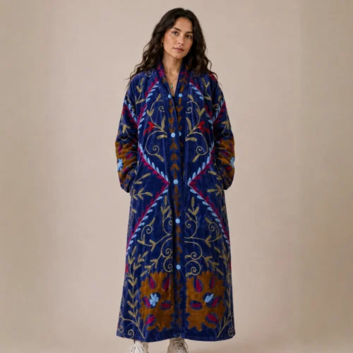 Lakshmi Coat. Color azul cobalto