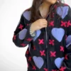Lakshmi azul con corazones