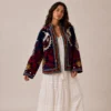 Lakshmi Jacket. Color azul rey y rojo