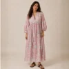 Shakti dress, Color rosa con flores