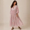 Shakti dress, Color rosa con flores
