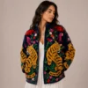 4 Lakshmi Jacket. Color azul marino con tigres de bengala