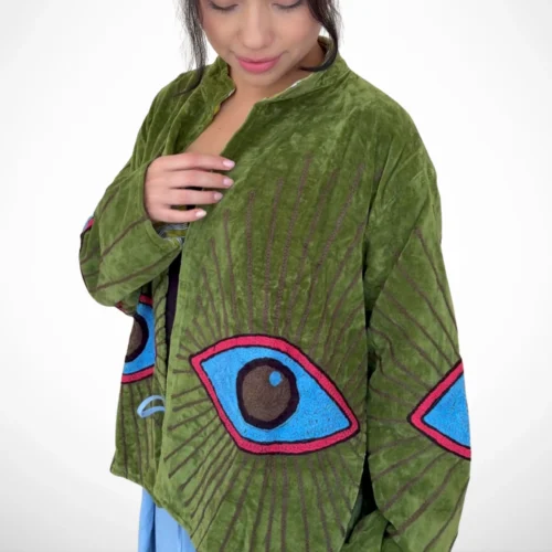 Lakshmi verde con ojo protector