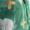 6 Lakshmi Jacket. Color verde pino con corazones