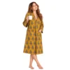 Bata de algodón amarillo mostaza
