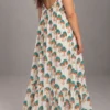 Leela Dress Mushrooms, green