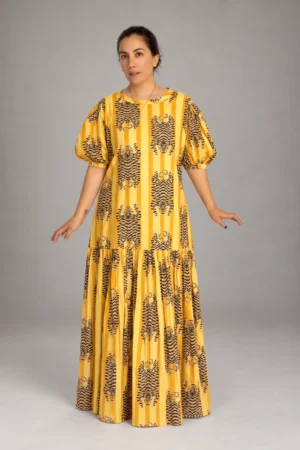 Chandra Dress Tigers, yellow