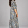 Chandra Dress Cats, dusty blue