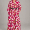 1 Ava Dress Cranes, raspberry