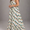Leela Dress Mushrooms, green
