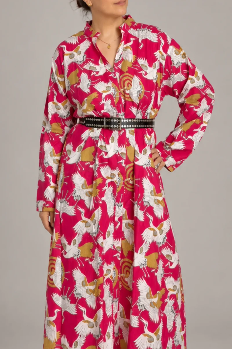 2 Ava Dress Cranes, raspberry