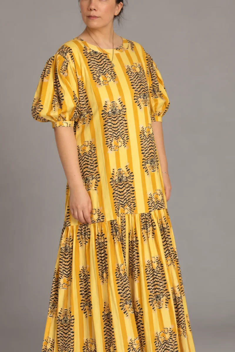 Chandra Dress Tigers, yellow