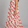 Leela Dress Mushrooms, red