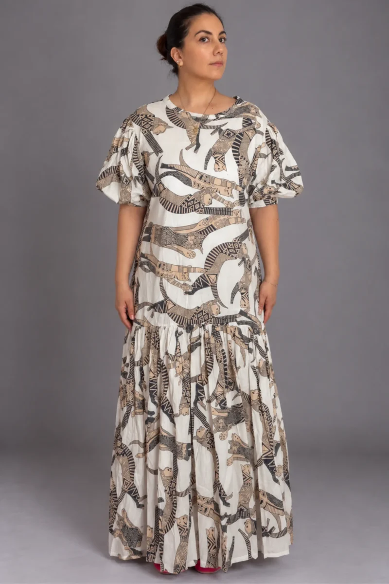 Chandra Dress Cats, white