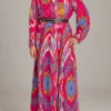 3 Ava Dress Bright Pink