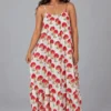 Leela Dress Mushrooms, red