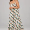 Leela Dress Mushrooms, green