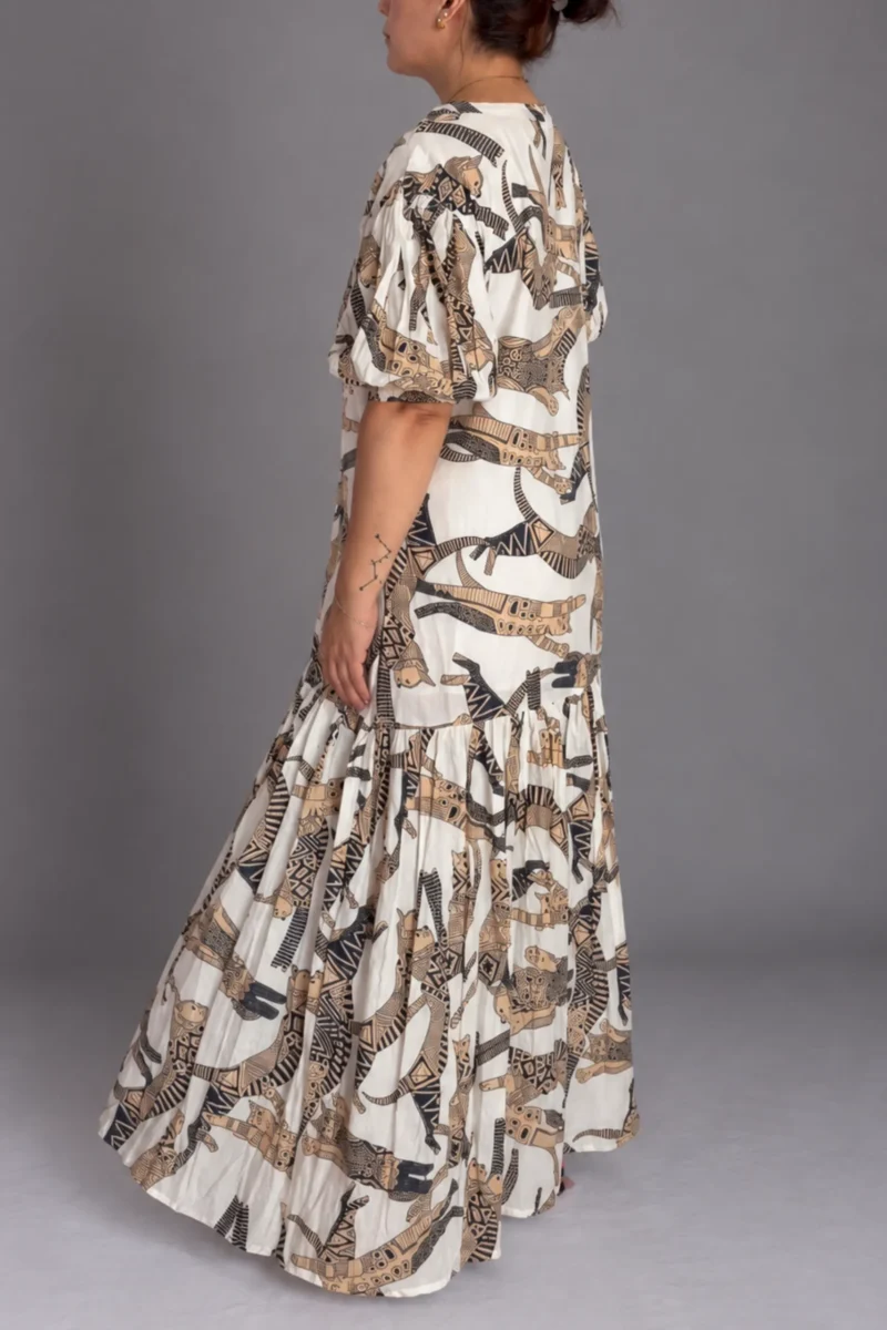 Chandra Dress Cats, white