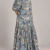 Chandra Dress Cats, dusty blue