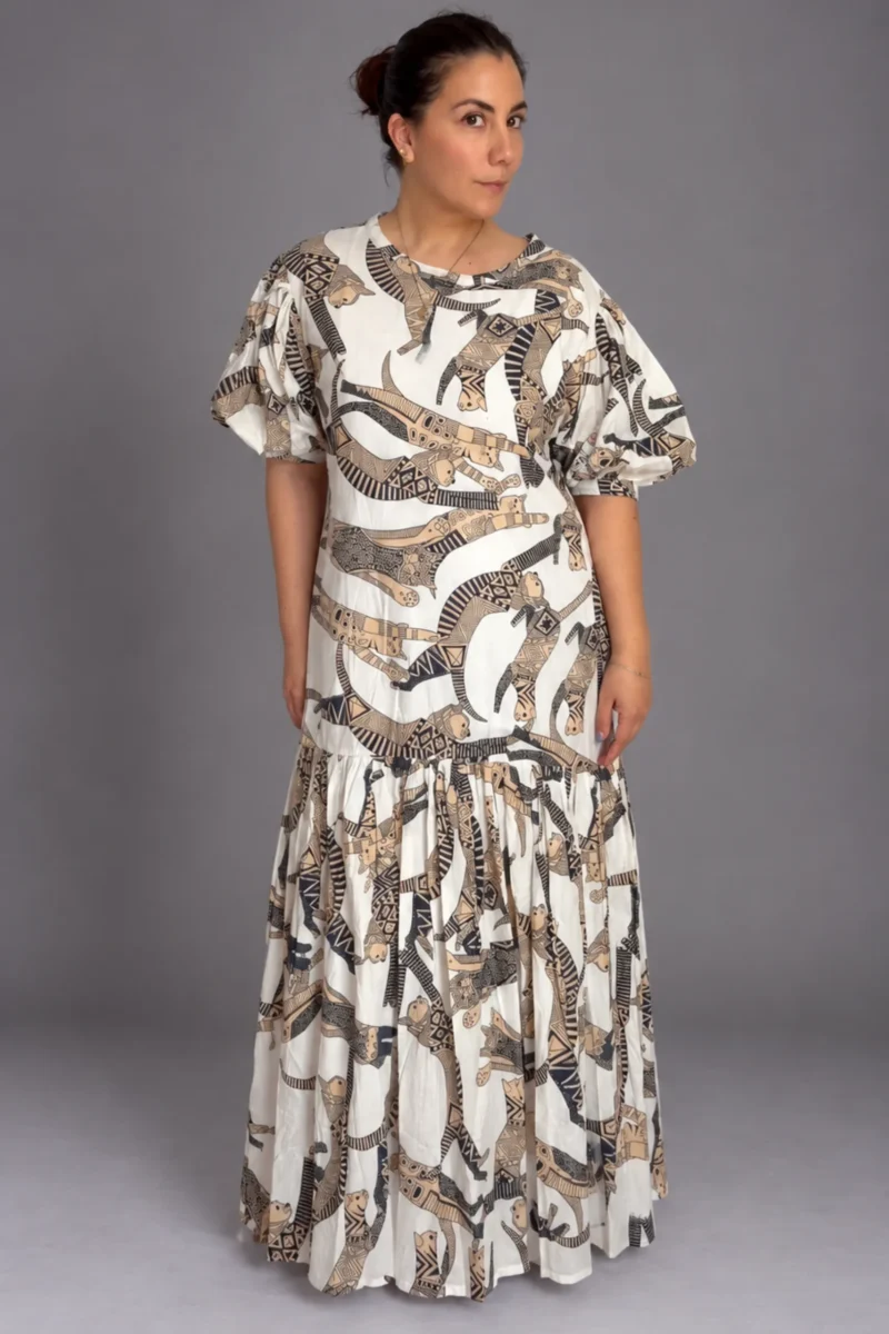 Chandra Dress Cats, white