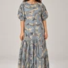 Chandra Dress Cats, dusty blue