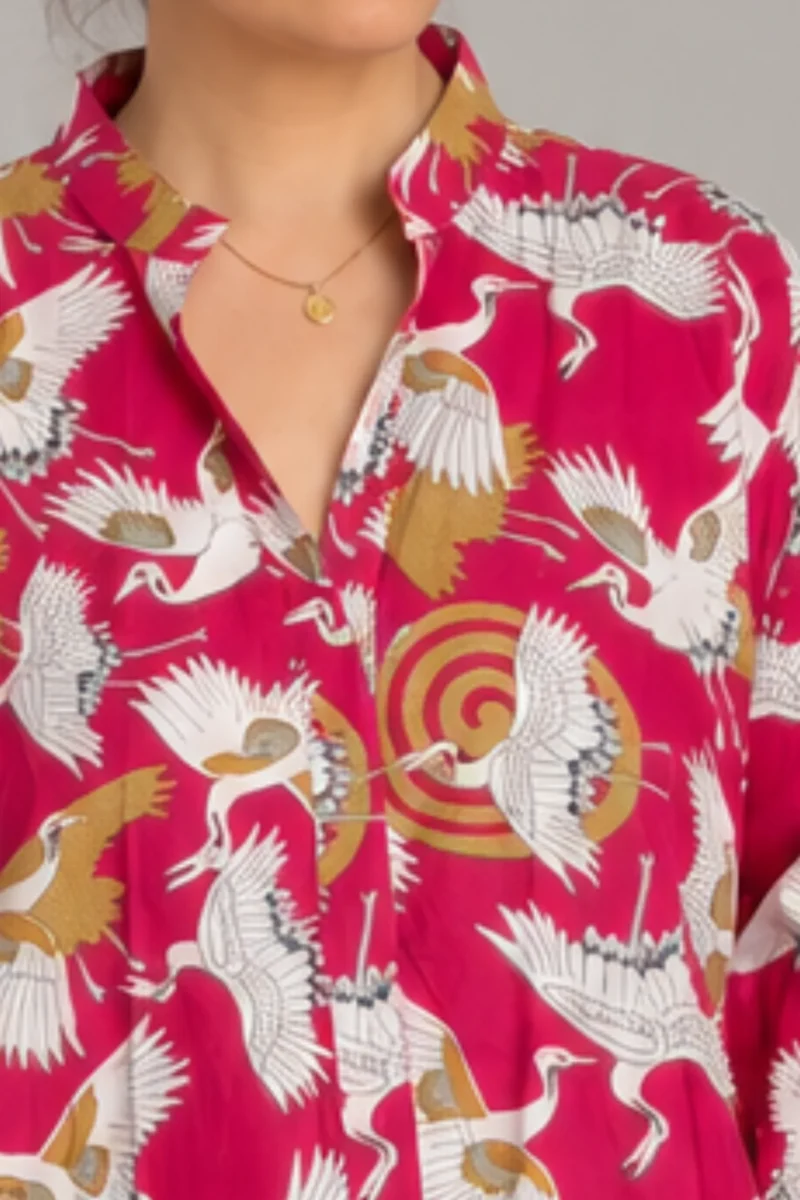 5 Ava Dress Cranes, raspberry